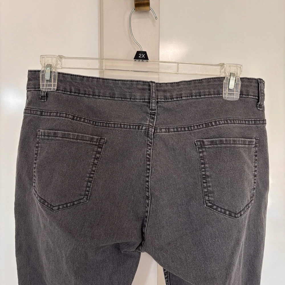 Max Womens Size 36 Stretch Skinny Dark Wash Denim Blue Jeans Actual 34x27 - Picture 7 of 11